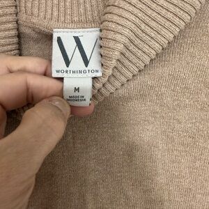 Worthington Women's Cowl Neck Sweater - Beige